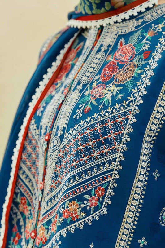 3 Pcs Women's Unstitched Embroidered Suit