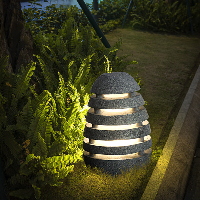Outdoor Japanese Zen Simulation Egg Lamp Garden Villa Garden Lamp Outdoor Waterproof Landscape Lamp Simple Lawn Lamp