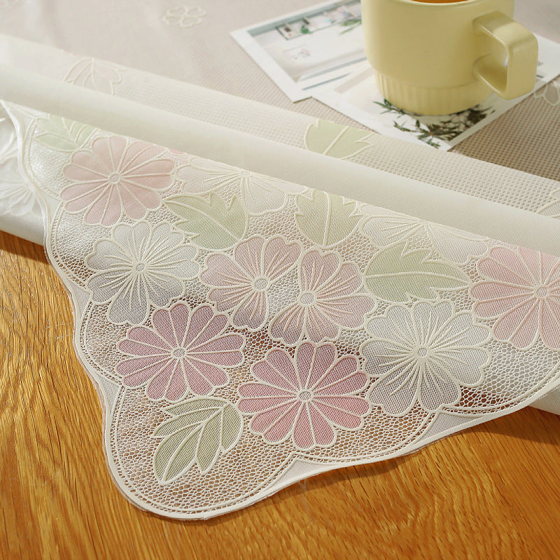 Pvc Tablecloth Waterproof, Heat-Resistant, Oil-Proof, Washable, Rectangular Plastic Coffee Table Mat, New Chinese Style
