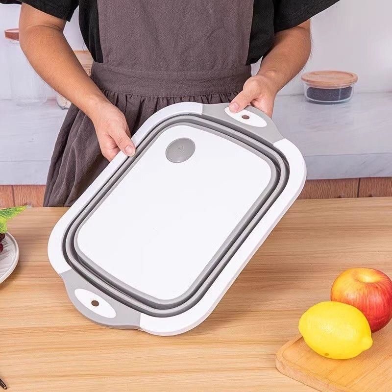 Multifunctional Foldable Cutting Board, Outdoor Portable Chopping Board, Camping Fruit And Vegetable Cutting Board, Vegetable Washing Basin, Cooking Equipment, Camping