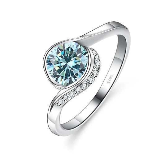 Moissanite Ring S925 Women's Sterling Silver